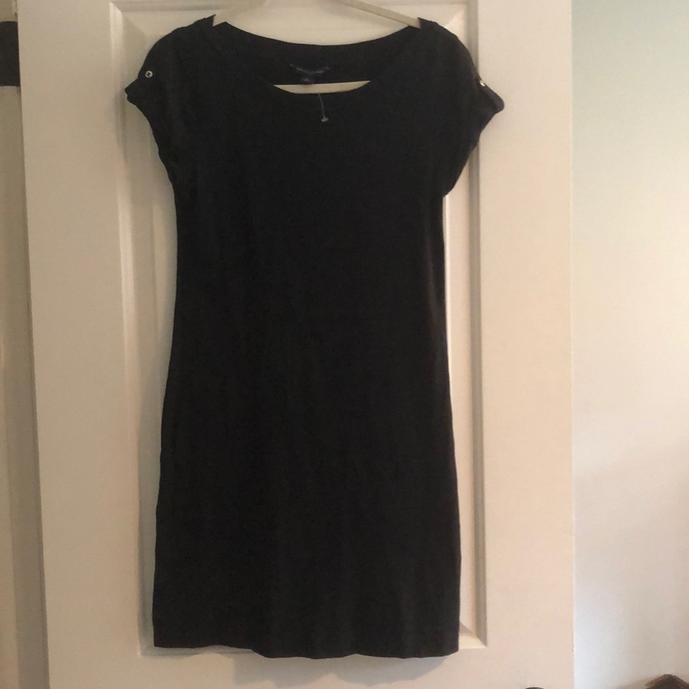 banana republic cotton black dress  xs